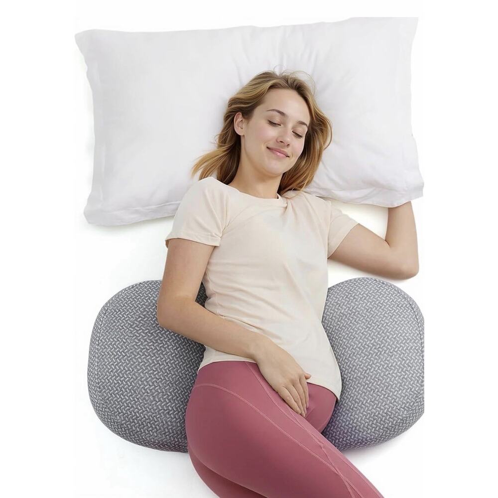 Momcozy Portable Pregnancy Pillow – W Shaped Maternity Support